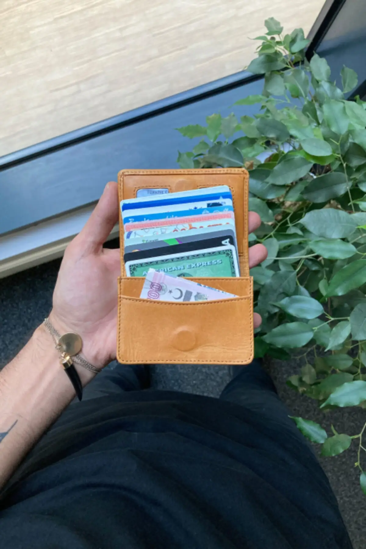 Минималистичный кожаный кошелек отделение для карт из кожи Крейзи держатель