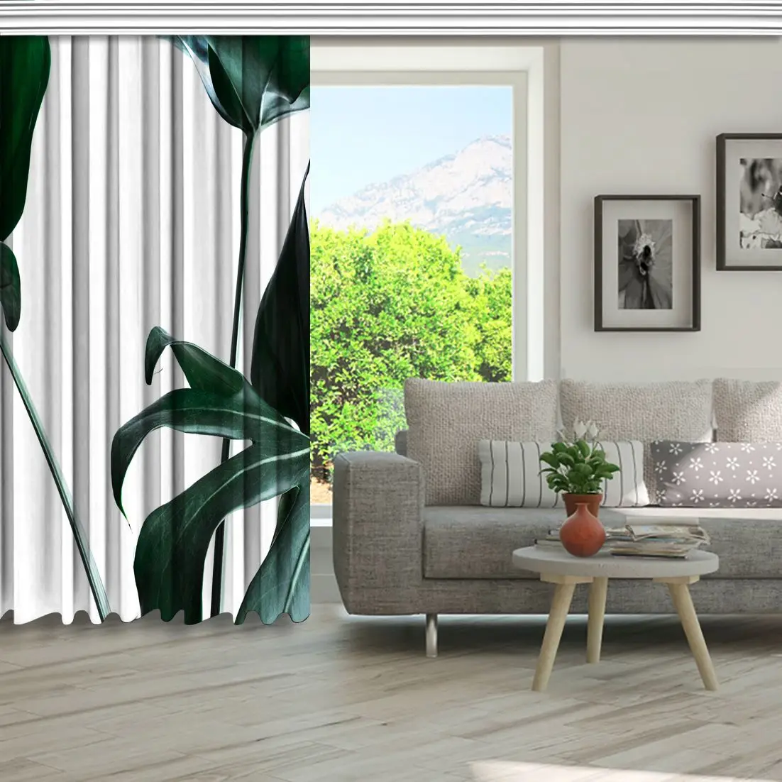 Занавес листья монстеры тропические растения Крытый сад естественное украшение