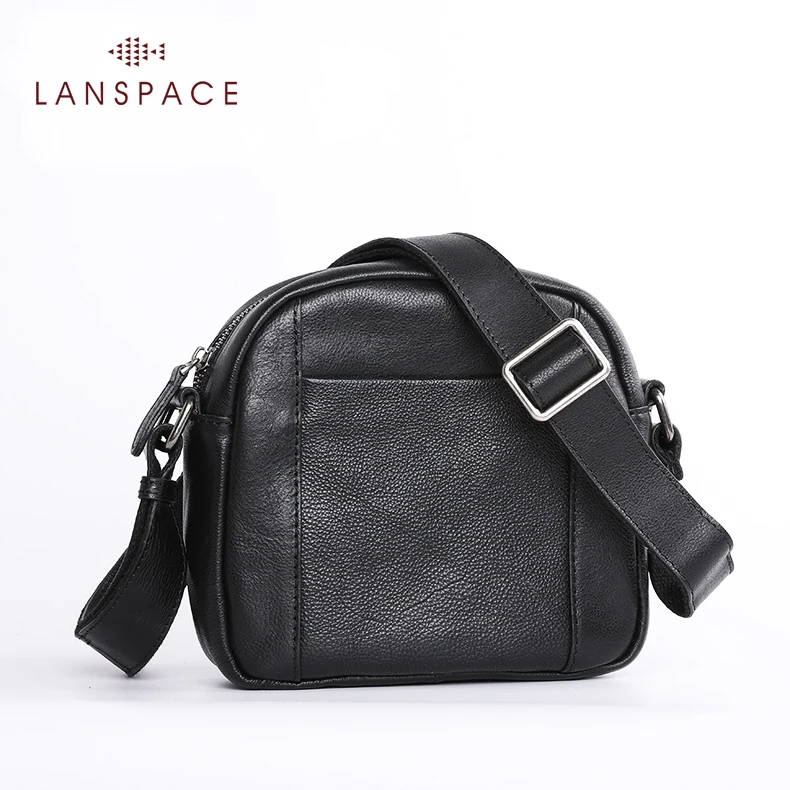 Сумка на плечо LANSPACE мужская из натуральной кожи маленький чемоданчик мессенджер