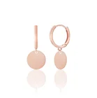 Профессиональный дизайн серьги 925 пробы серебряные круглые ювелирные изделия для женщин покрытые розовым золотом висячие серьги