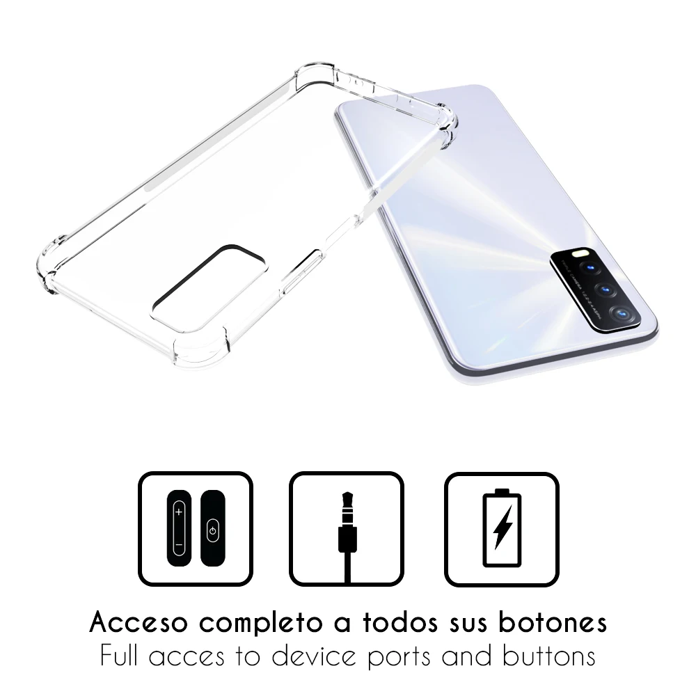 Anti-shock gel TPU gel case with reinforced corner for Vivo Y20 (4G) 6.51