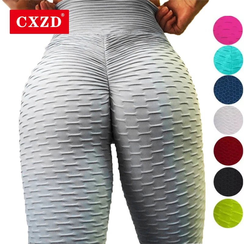 

CXZD 2022 Сексуальные Спортивные леггинсы жаккардовые женские леггинсы для фитнеса штаны для йоги с высокой талией женские брюки для бега