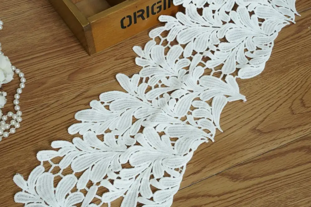 Белая винтажная кружевная отделка молочный шелк вязаная для домашнего декора