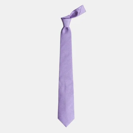 

Lilac White Pattern Silk Tie 67825447