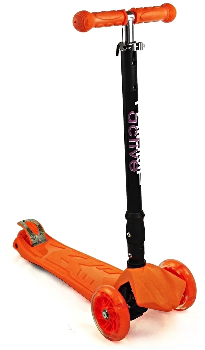 Kick scooter with luminous wheels folding Triumf active skl-07cl Orange |