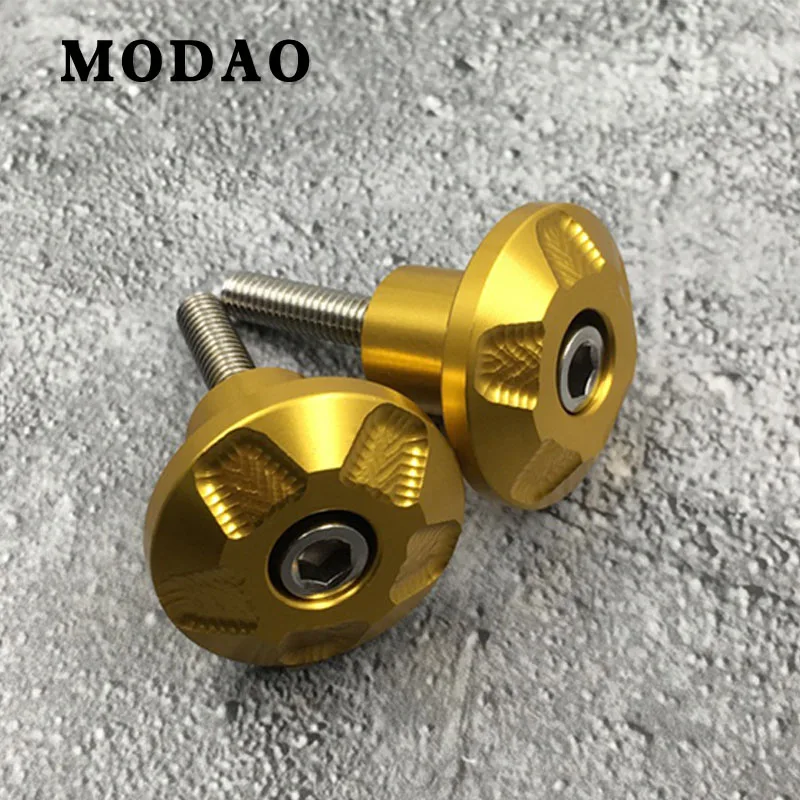 Gold Для SYM CRUISYM150 180 300 JOYMAX Z300 CNC аксессуары для мотоциклов переднее крыло Рамка слайдер винт болт защита вилки 6 мм - Цвет: Gold