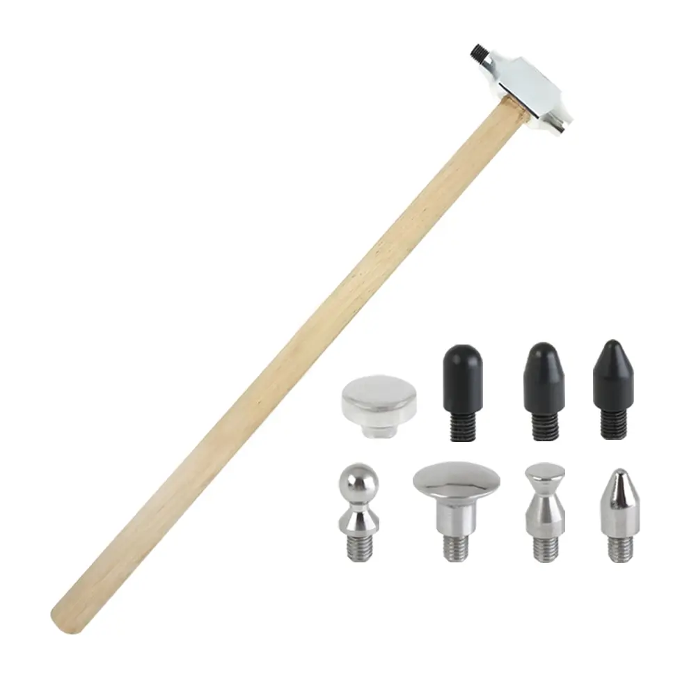 MCPDR, многоголовочный алюминиевый молоток М8, модель с 5 стальными 3 пластиковыми головками, наборы для ремонта автомобиля без покраски, инструменты, Pdr