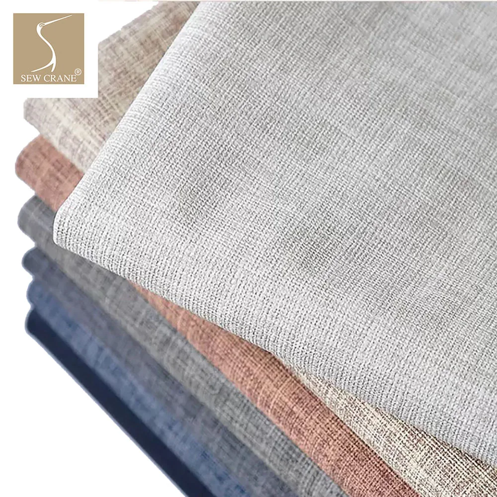 Домашний интерьер искусственная льняная ткань полу-стандартная для обивки