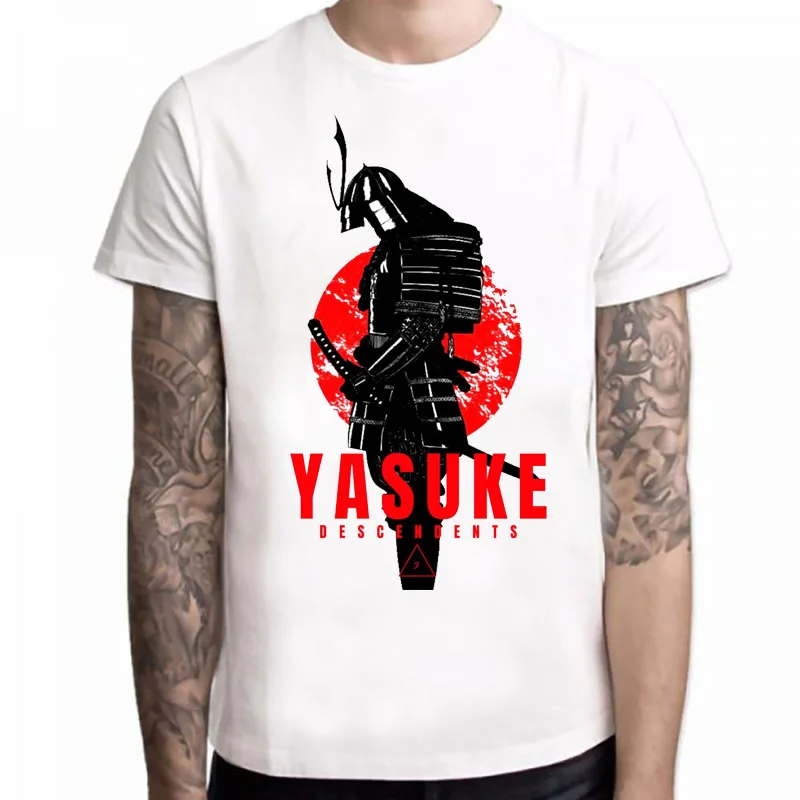 T-shirts-Verano de 2021 Yasuke Impresión de Anime T camisa manga corta cuello redondo Camiseta