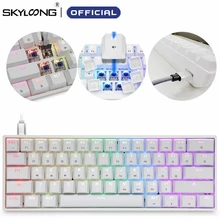 SKYLOONG GK61 Hot Swap Mechanical Gaming Keyboard Wired RGB Backlit Programmable Gateron Yellow Silver Red Keyboards For Desktop