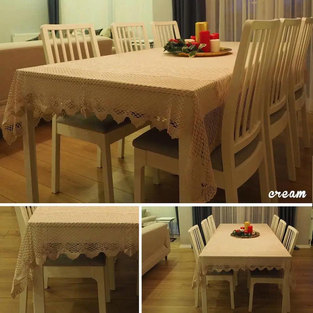 Турецкая трикотажная кружевная Скатерть для свадьбы или домашнего декора