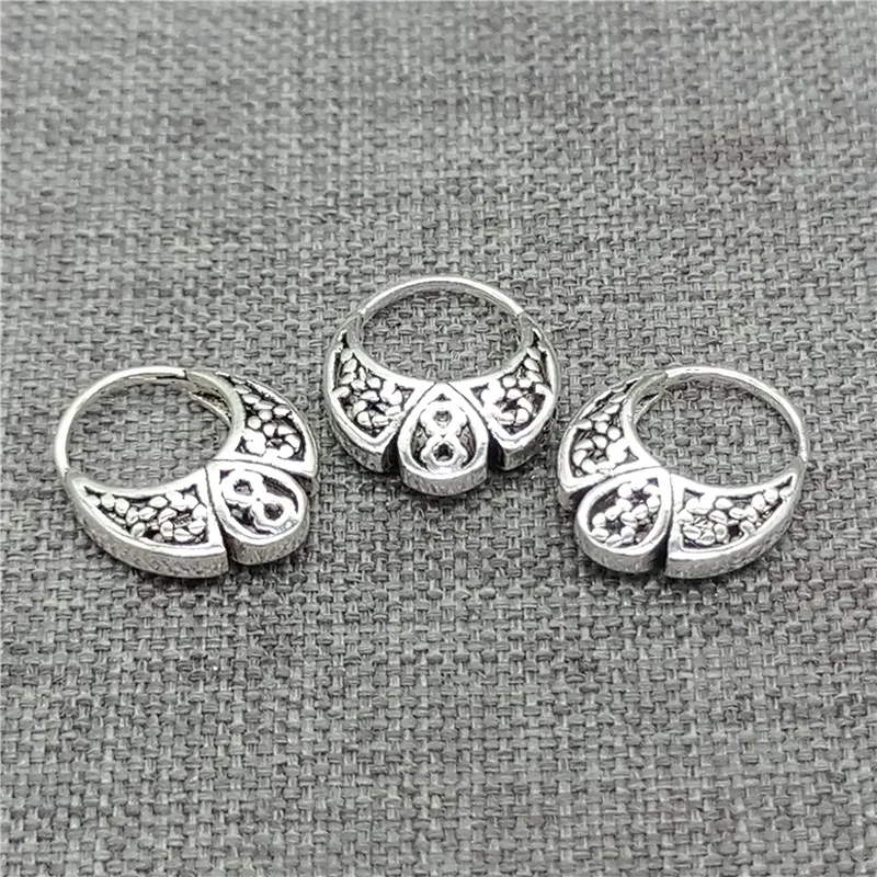 

10 Pieces 925 Sterling Silver Handbag Hand Bag Charms with Flower for Bracelet