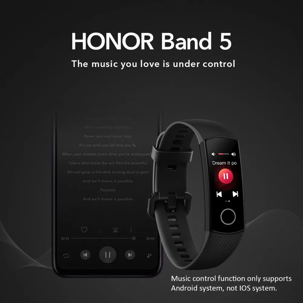 Global Versio huawei Honor Band 5 4, умный Браслет, умный браслет, шагомер, сенсорный экран, для плавания, сердечного ритма, сна, монитор