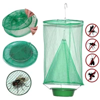 foldable hanging fly catcher killer pest control reusable fly trap fly trap cage net traps garden hanging fly mosquito catcher
