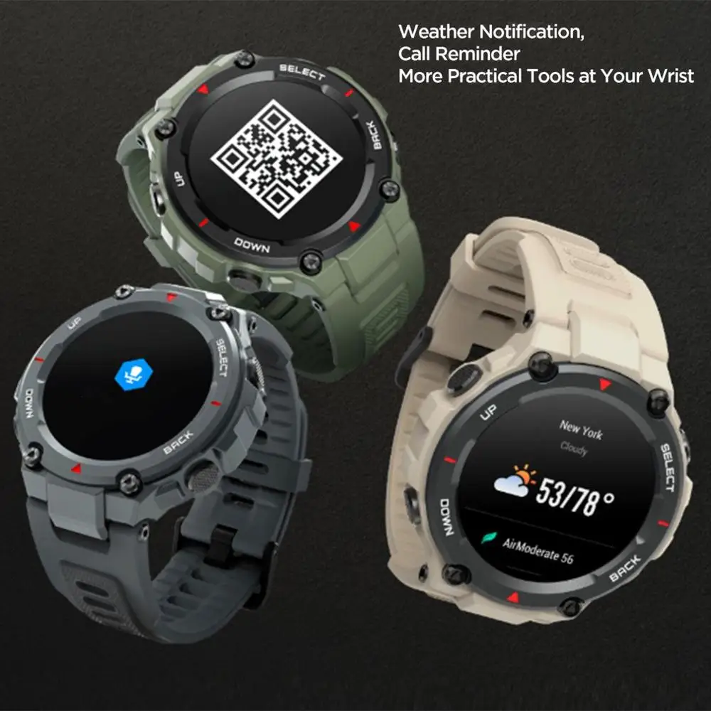Новинка 2020 CES Amazfit T rex T-rex умные часы с управлением музыкой 5ATM Смарт-часы GPS/GLONASS 20