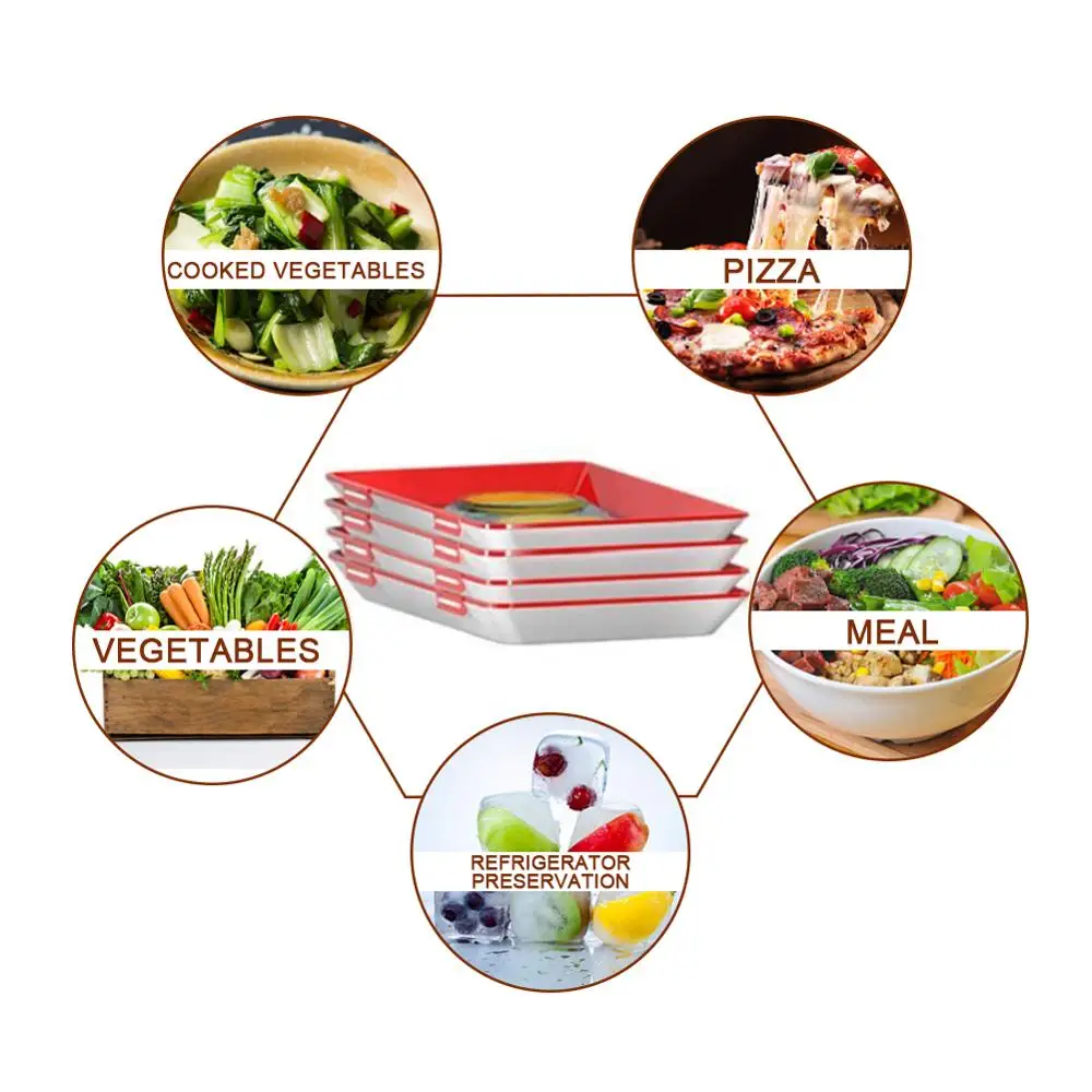 6 шт. поднос для хранения свежести продуктов|Лотки хранения| |