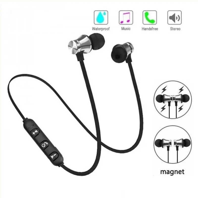 Магнитные беспроводные Bluetooth наушники XT11 гарнитура для бега и музыки спортивные