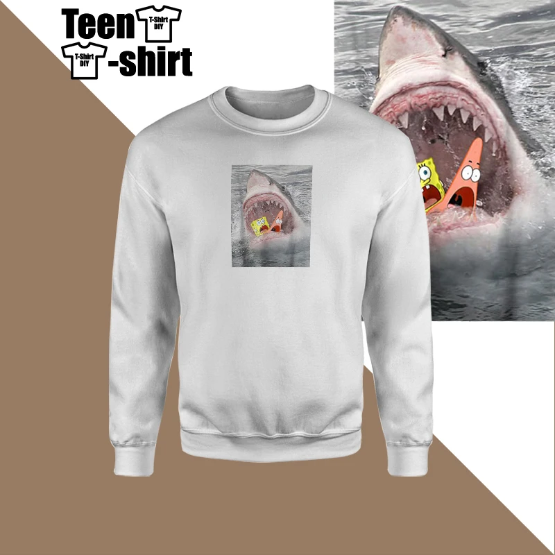 Толстовки для мужчин и женщин с принтом Губка Боб Патрик Мужская - Цена: 