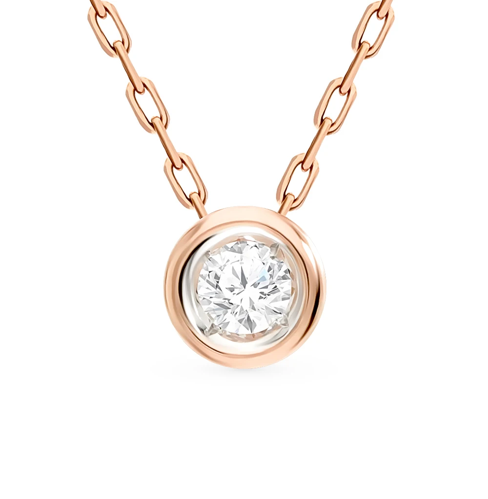 Gold pendant with diamonds sunlight sample 585 | Украшения и аксессуары