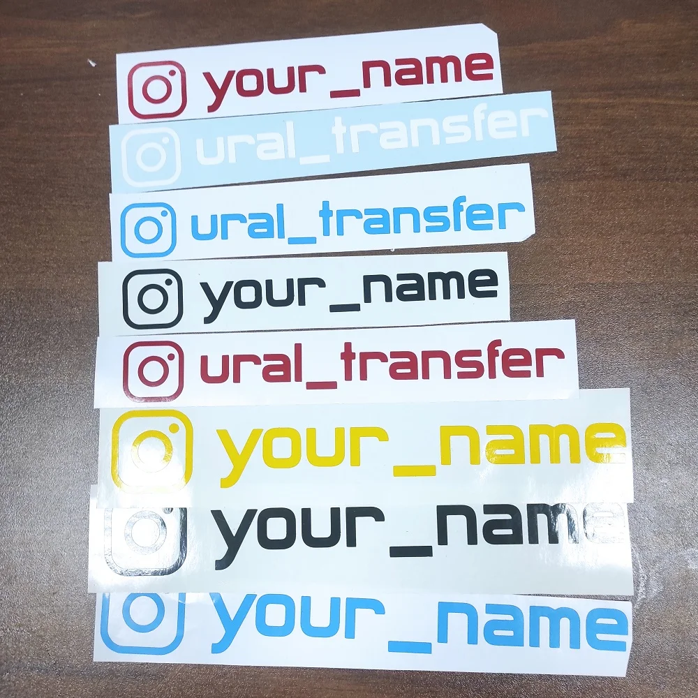 Стикер rossgram россграм русский instagram ваше имя Ник текст на автомобиле ноутбук офис