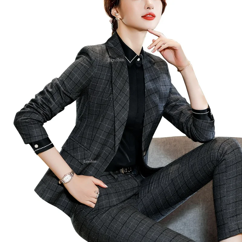 Lenshin мягкая и удобная Высококачественная клетчатая куртка с карманом офисный