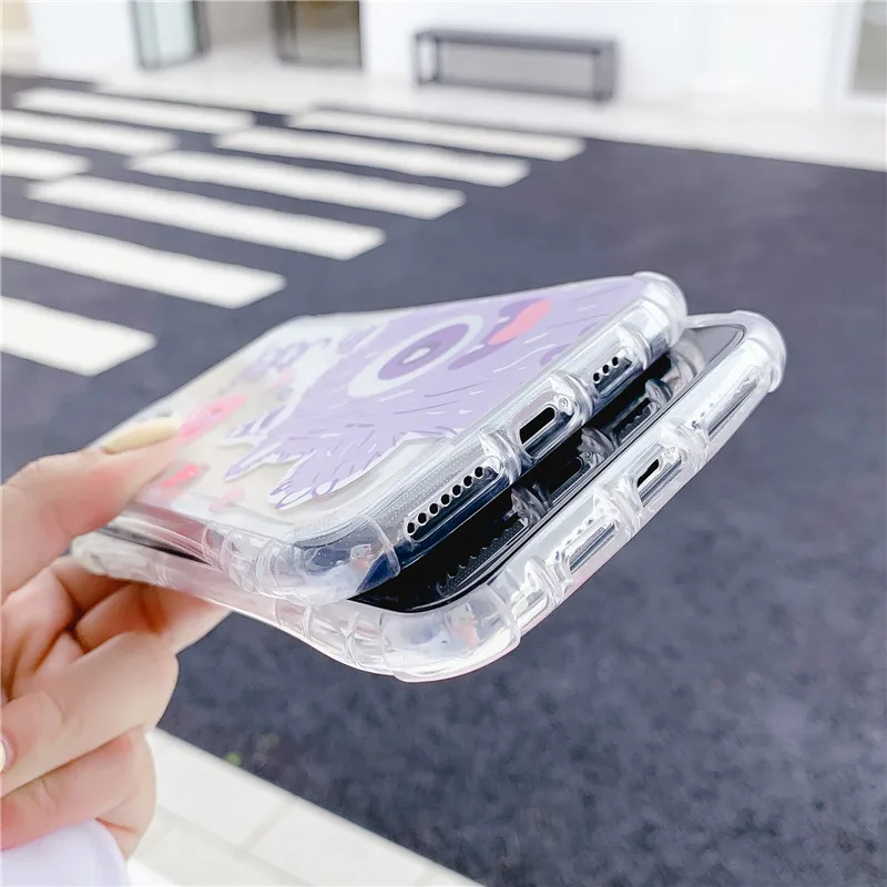 Милый цветной наматрасник для iPhone 11 Pro Max 7 8 Plus SE 2020 X XR XS мягкий прозрачный чехол