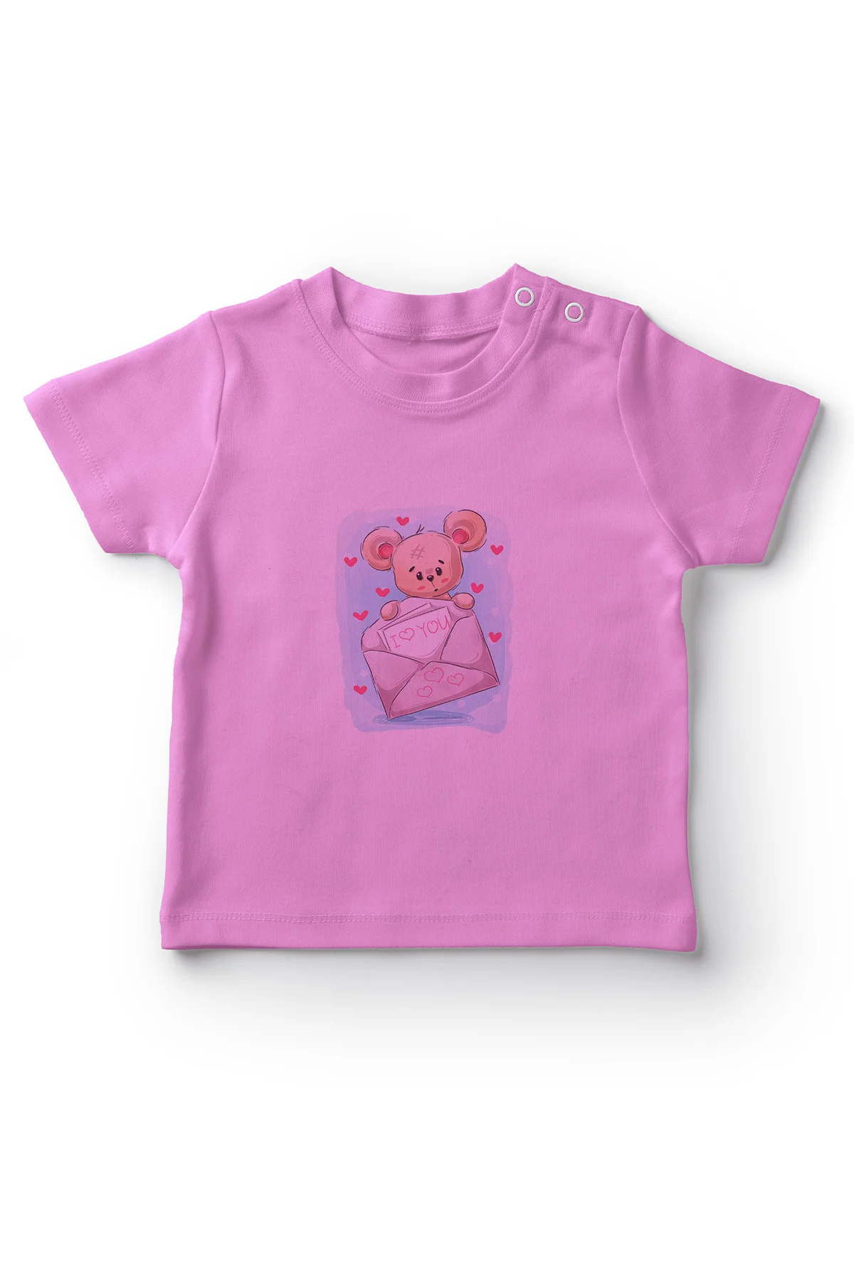 Angemiel Baby In Love With Little Bear/розовая футболка для маленьких девочек|Тройники| |