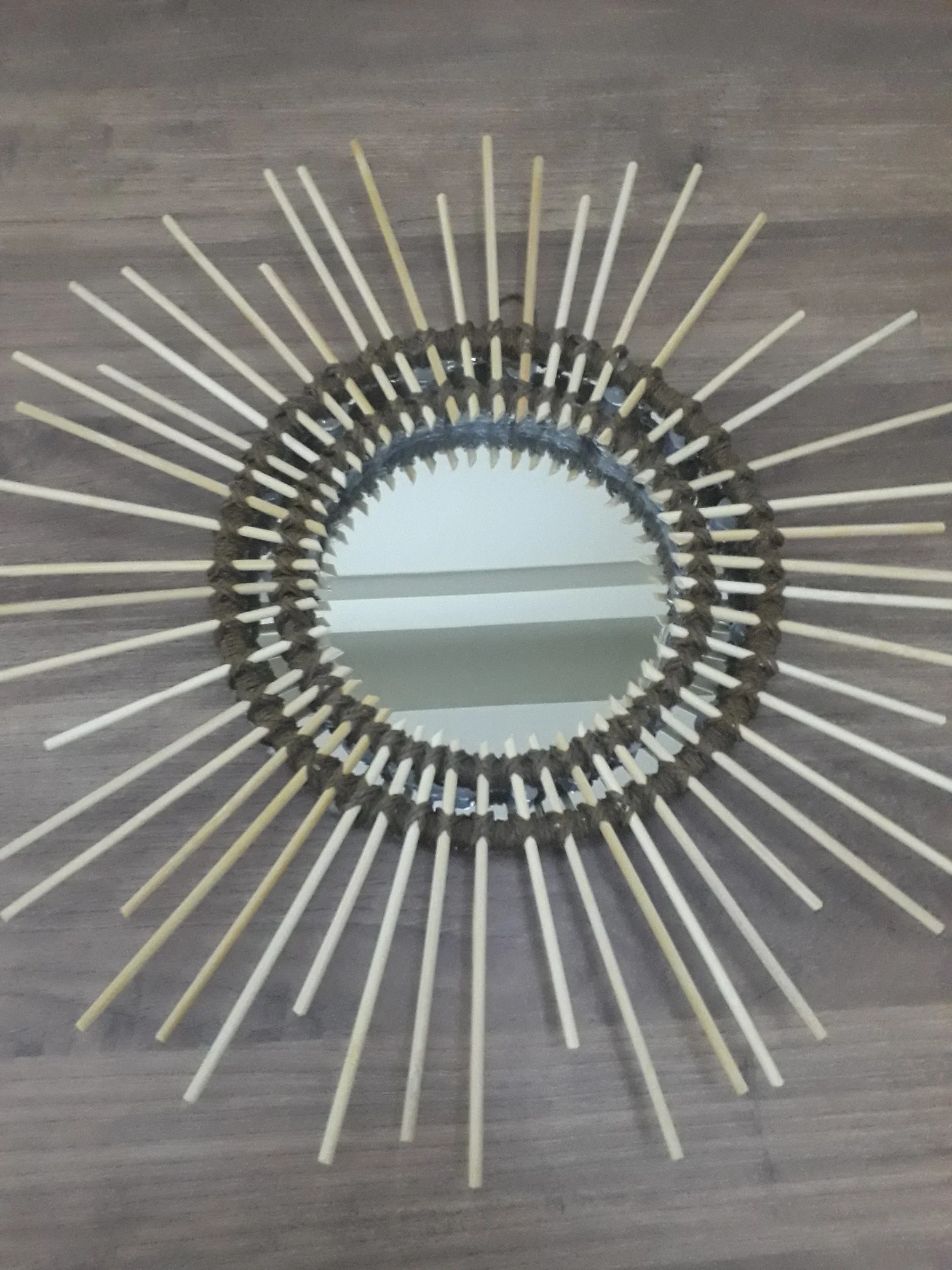 

Rattan Innovative Art Decoration Round Makeup Mirror Dressing Bathroom Nordic Wall Hanging