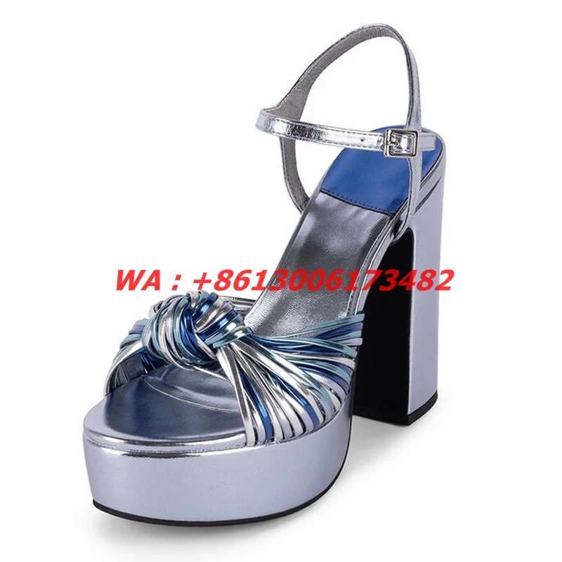 Женские босоножки на высокой платформе сандалии с открытым носком бантом и