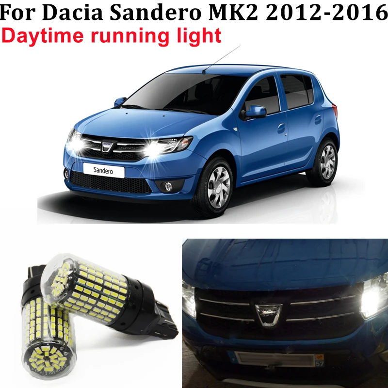 Автомобильная светодиодная лампа DRL дневные ходовые огни для Dacia Sandero Logan MK2 2012-2016