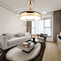 42 ceiling fan light modern gold chandelier bedroom living room ceiling fan lamp with remote control