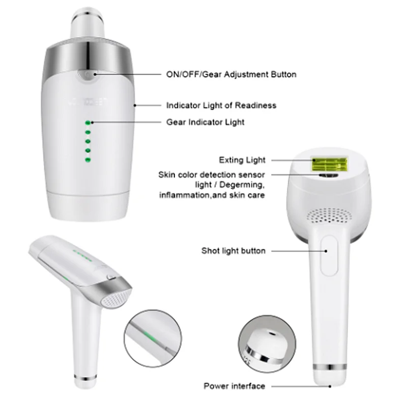 

New Laser IPL Permanent Hair Removal Machine Face&Body Skin Painless Epilator
