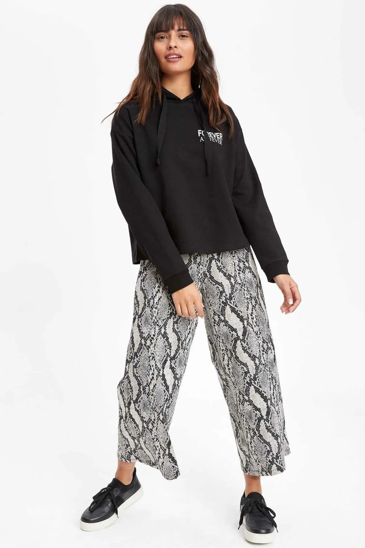 Дефакто женские толстовки свободные пуловеры с длинным рукавом Женские