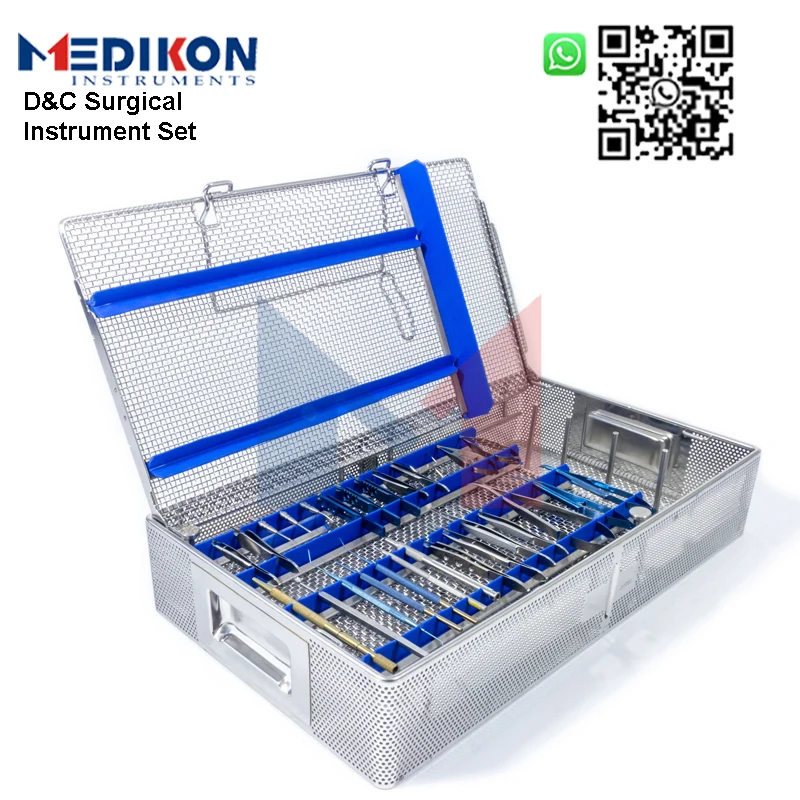 

45 Pieces German Gynecology Instruments Dilation And Curettage Surgery Surgical Sets with Mesh Box Hospital Clinic Tools Kits