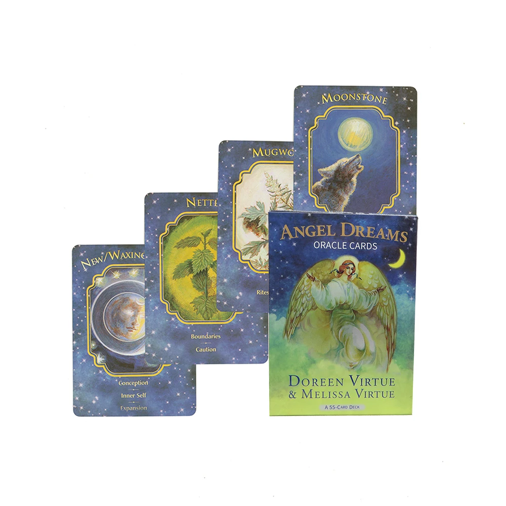 

Angel Dreams Oracle Cards Deck Past Life English Version For Beginners Board Game Guidance Divination With PDF Guidebook