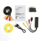 USB2.0 карта видеозахвата конвертер ПК адаптер конвертер VHS в DVD Аудио Видео Захват комплект Scart RCA кабель для Win 10
