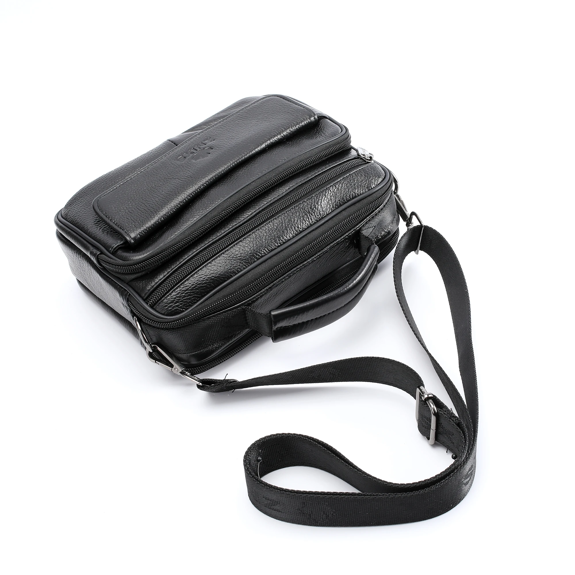 Brand 100% Genuine Leather Men's shoulder bag men's messenger bag horizontal satchel new small men's designer handbag men's bag