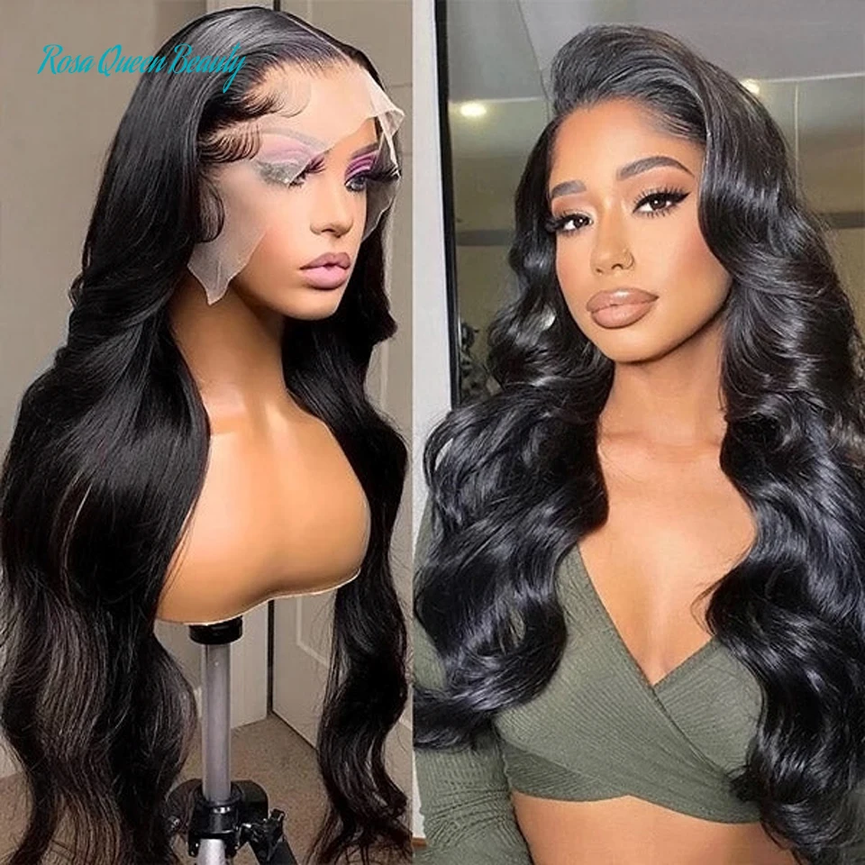 

Body Wave 13x4 Lace Frontal Human Hair Wigs 4x4 Lace Closure Wig Brazilian remy wet Human Hair For Black Women natural black