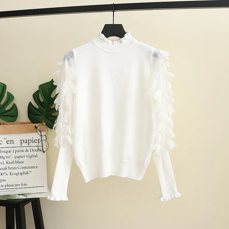 GOODSTUS сезон весна-осень Новый Для женщин свитер в виде лепестков с буфами на