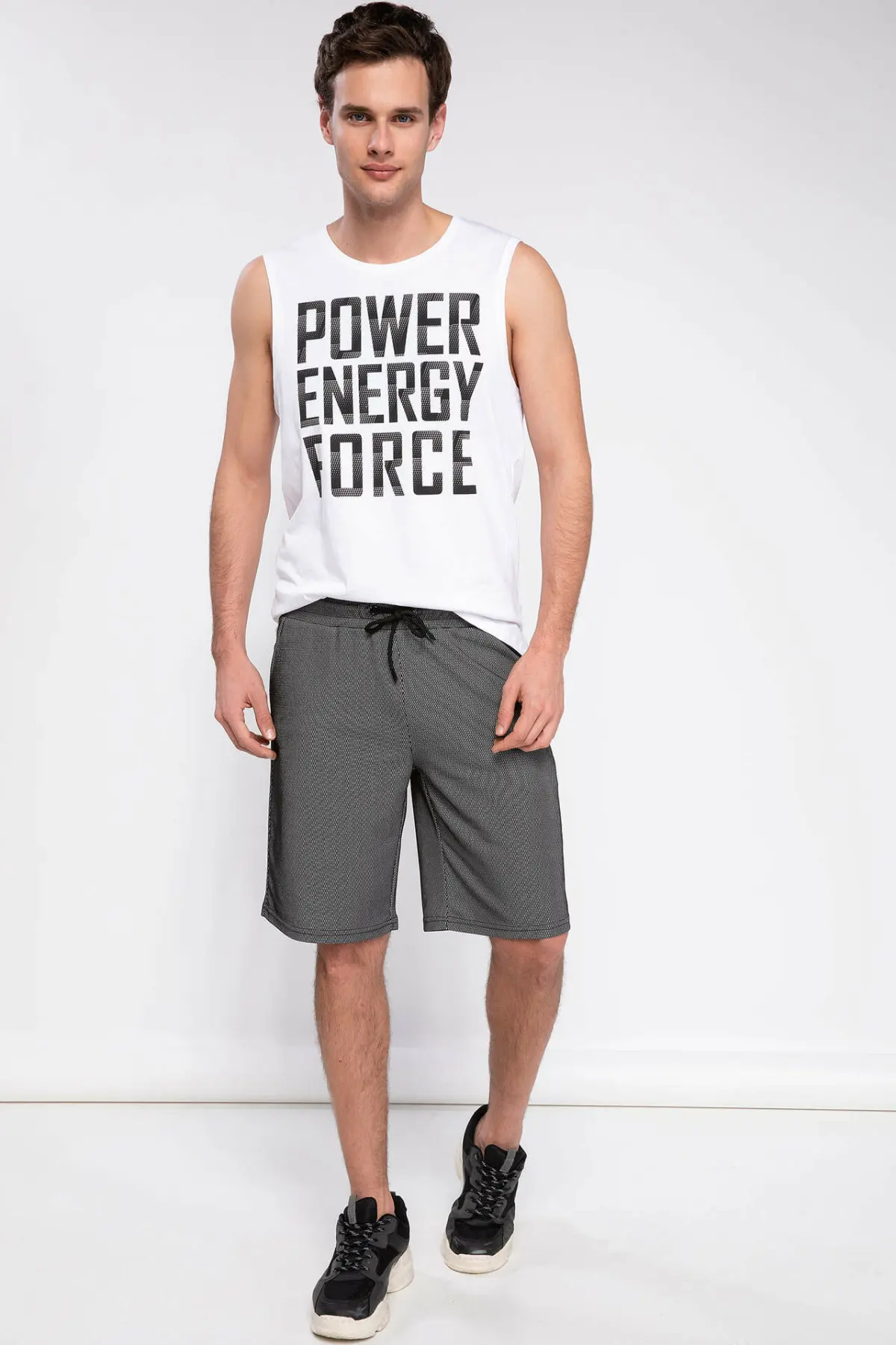 DeFacto модные летние мужские повседневные штаны с завязками на талии спортивные в