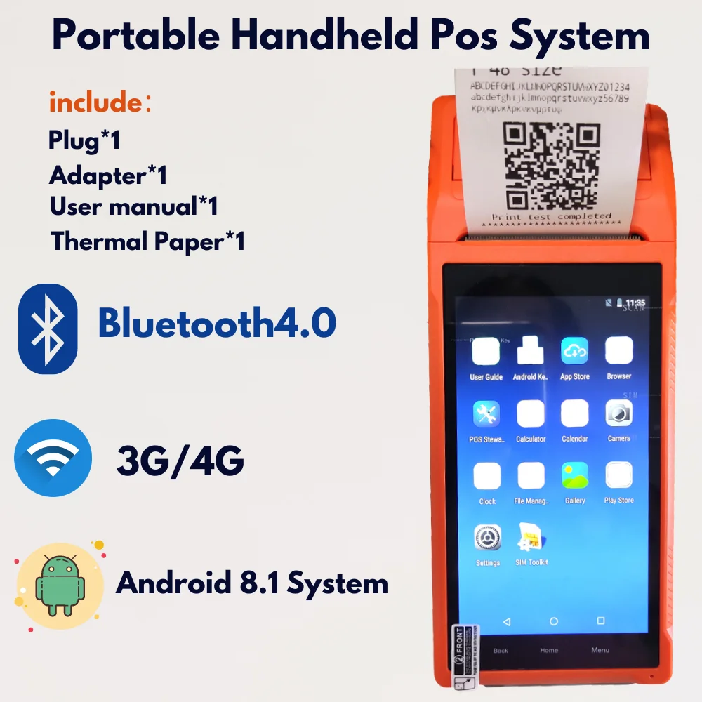 Бесплатная POS-система Поддержка E-Boleta Loyverse Android Pad 58 мм беспроводной Q1 термопринтер