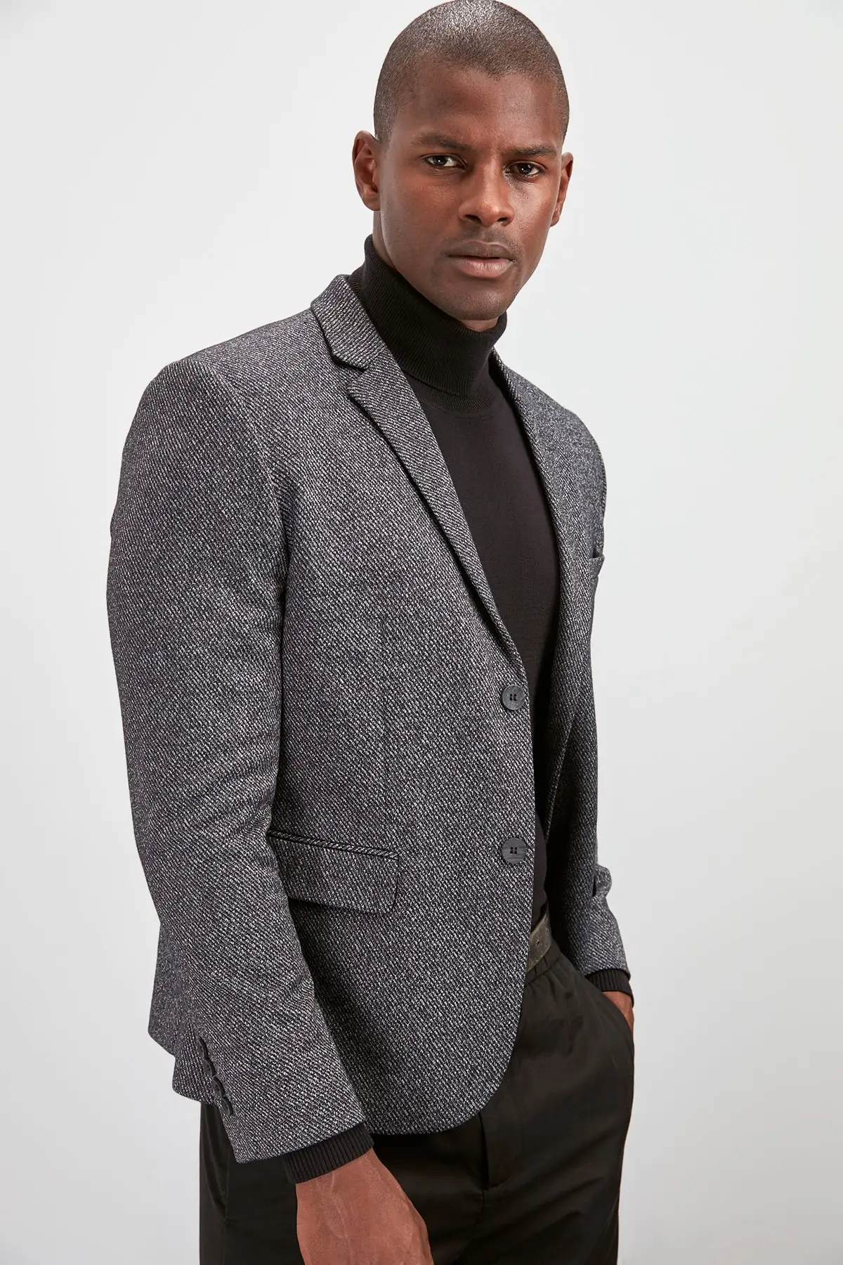 Мужская приталенная куртка с карманом Trendyol TMNAW20CE0348|Мужские куртки| |