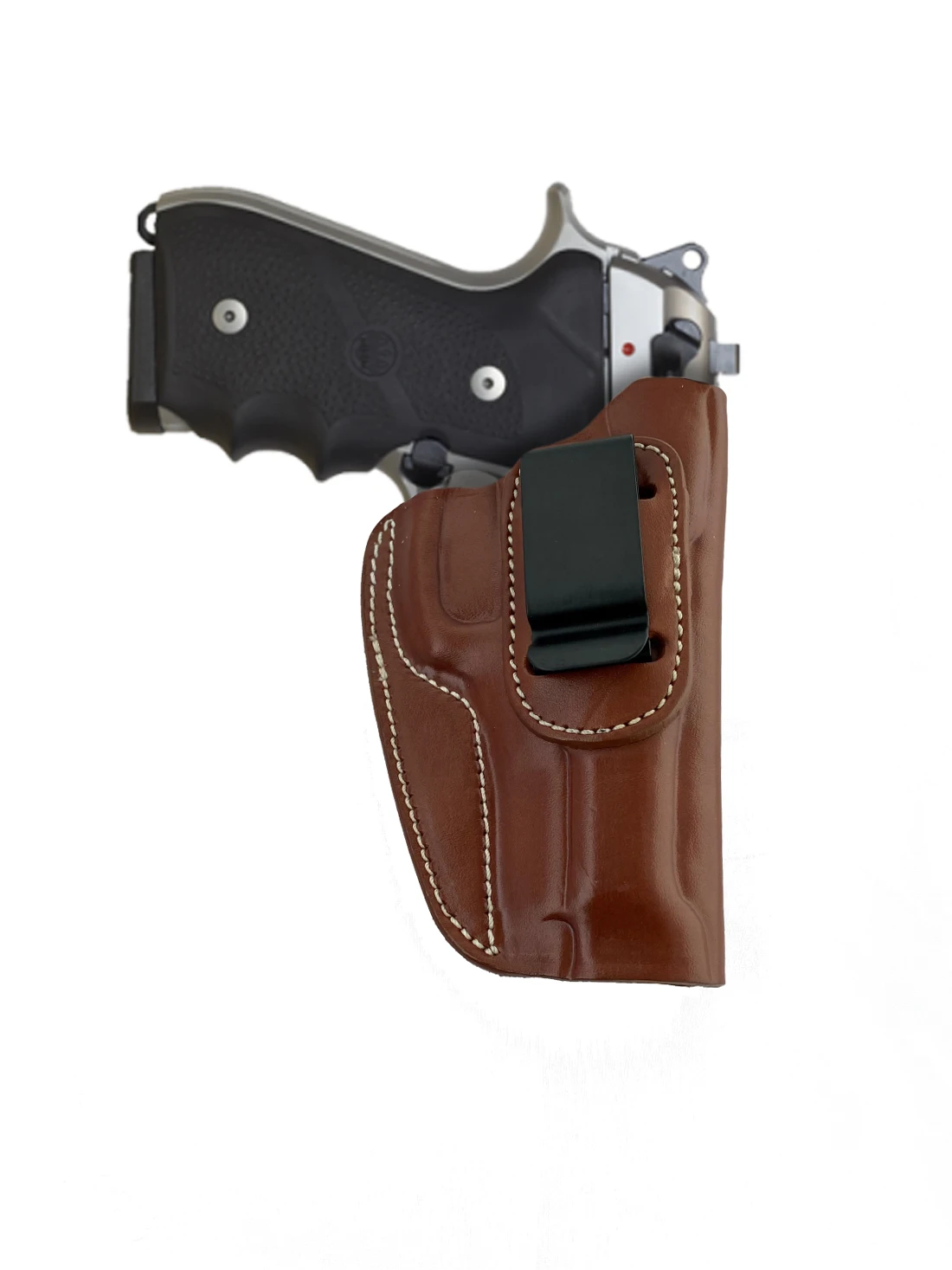 Leather Gun Holster For Stoeger Cougar 8000 Iwb Metal Clip Inside The Waist Band Carry Handmade Pistol Pouch Weapon Accessory