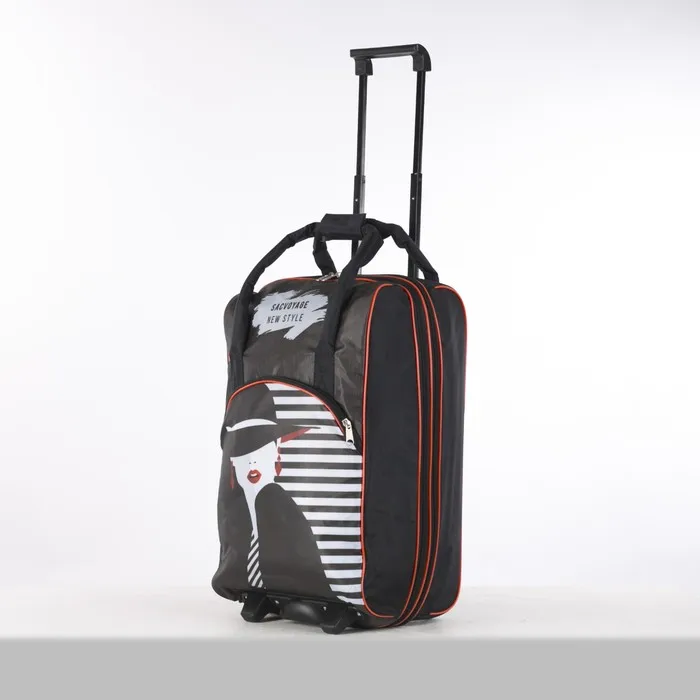 Чемодан малый 20' с сумкой отдел на молнии расширением наружный карман цвет