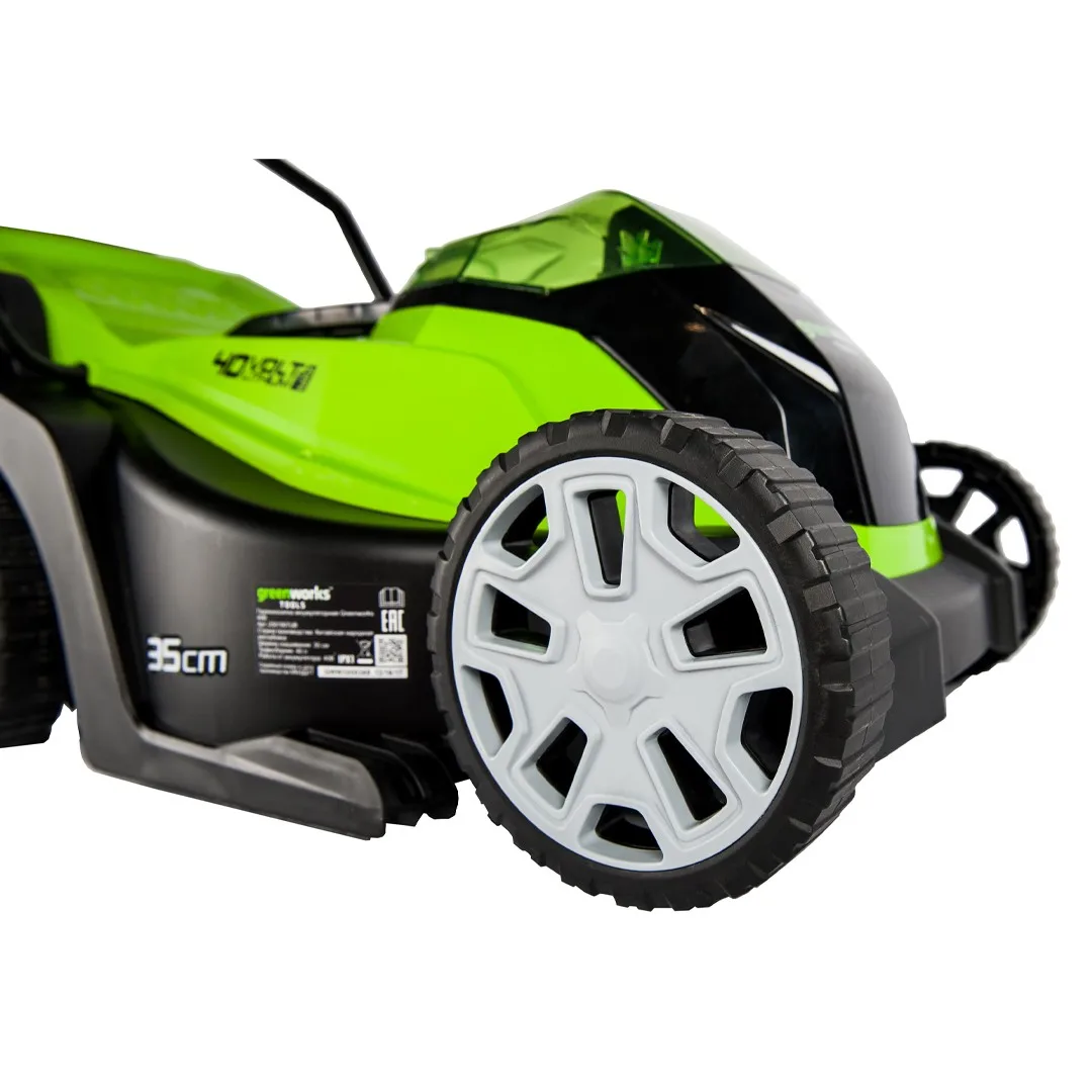 Greenworks g40lm35k2 (2500067va). газонокосилка аккумуляторная greenworks g40lm35k2 2501907ua 2501907ua. аккумуляторная газонокосилка greenworks 2501907. газонокосилка greenworks 2501907uf g40lm35k6. газонокосилка аккумуляторная greenworks g40lm35k2 2501907ua 2501907ua.