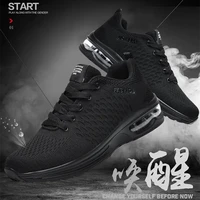 men sneakers air cushion shoes 2021 new flying woven casual soft sole mens sports trainers big size 38 47 walking running shoes