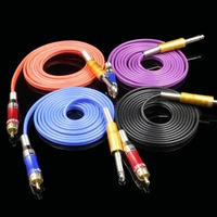 4 colors tattoo clip cord cable 1 8m rca cord wire hookline long professional silicone cable clip cord tattoo for tattoo machine
