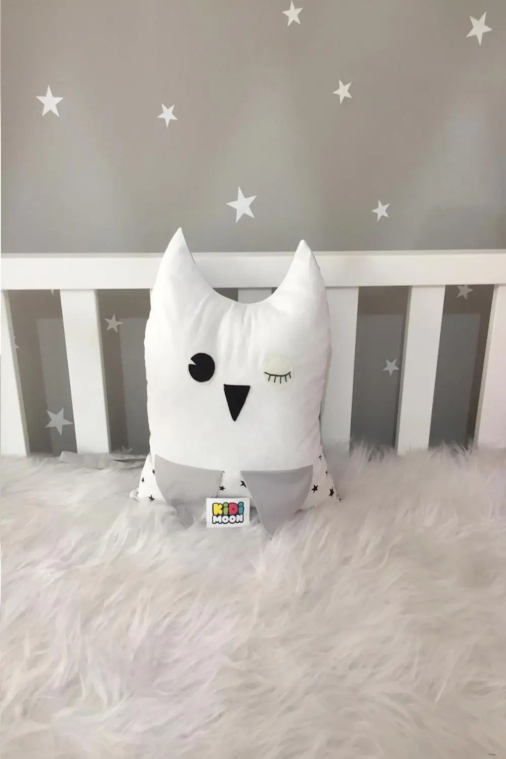 

Jaju Baby KidiMoon White Owl Crib Protection Decor Pillow