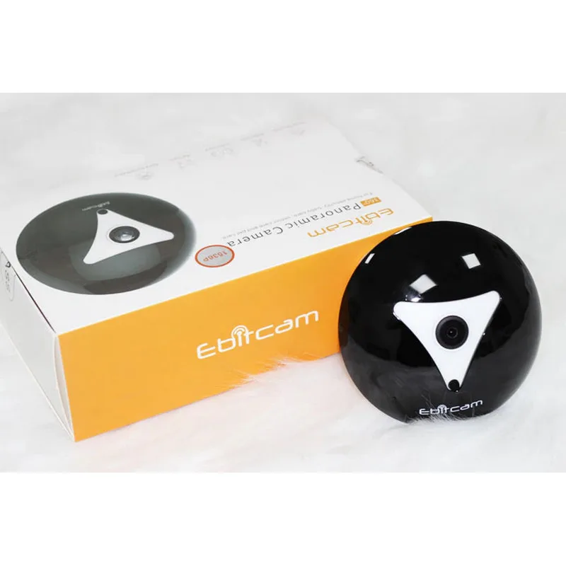 IP-камера Wi-Fi панорамная Ebitcam EBF2 FishEye 3MP 360 градусов слот microSD рыбий глаз |
