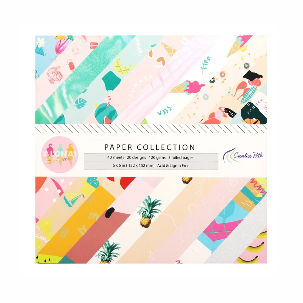 

Creative Path 6"x6 Inch Scrapbooking Pattern Craft Designer Decorative Papers One Side Designs Background Origami Pack Acid Free